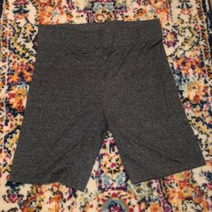 Heather grey biker shorts